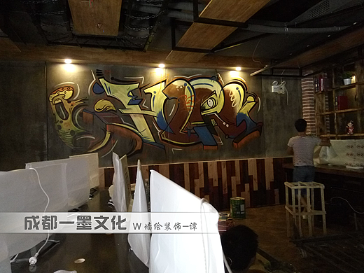 成都墙绘 网吧壁画 网吧装修 网吧墙绘 创意涂鸦