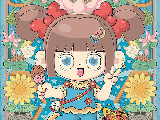 矢量插画之四季拟人