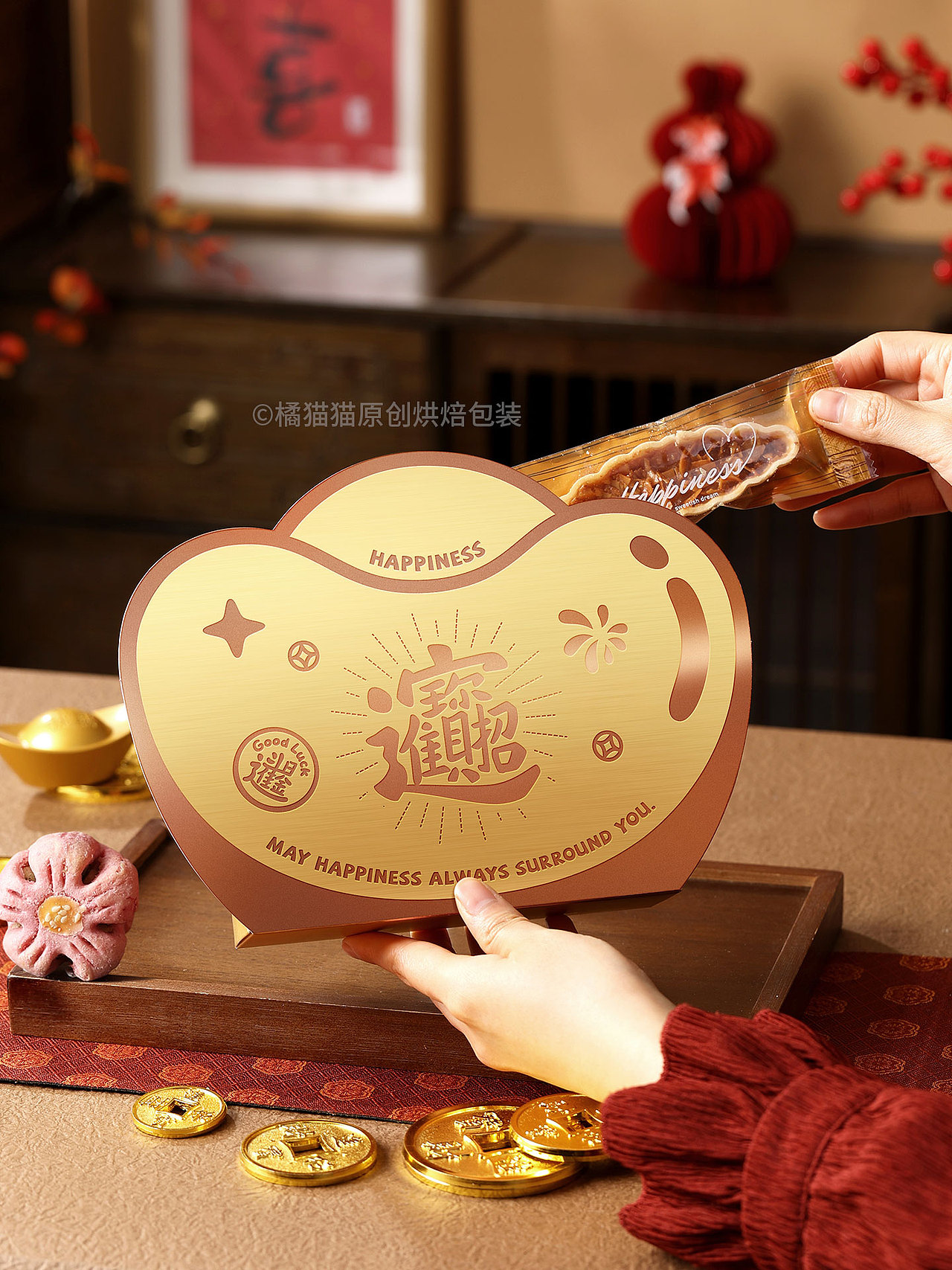 招财进宝X橘猫原创金卡包装糖果饼干盒烘焙包装（图ZNDAzMTI5ODcy） - 包装 - 站酷设计师上海橘猫包装设计原创素材 - 站酷ZCOOL