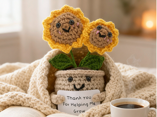 向日葵手工针织品主副图