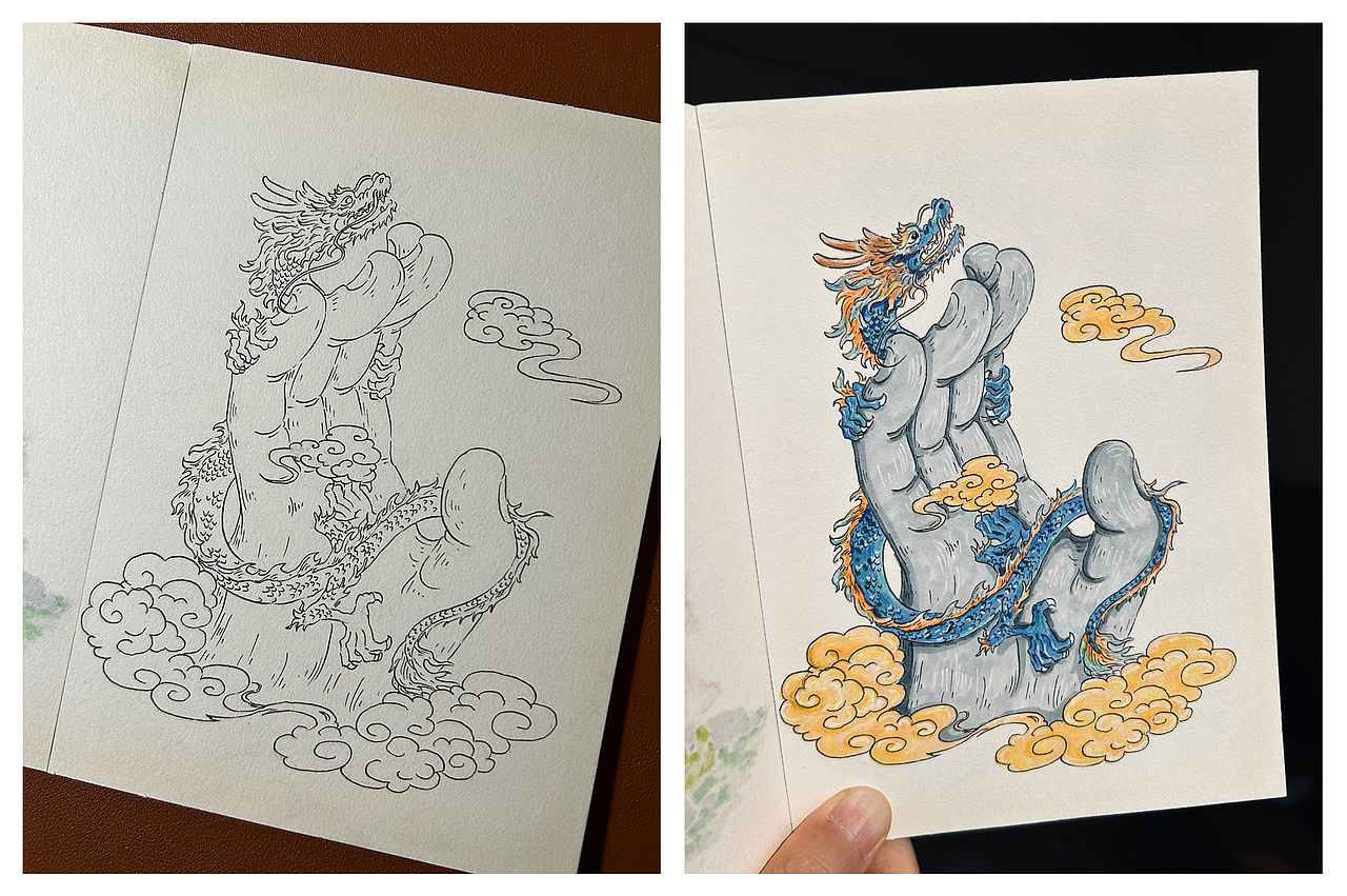 一只佛手的不同手绘风格（图ZNDAzMTM2MzA4） - 创作习作 - 站酷设计师稻草人LEO原创素材 - 站酷ZCOOL