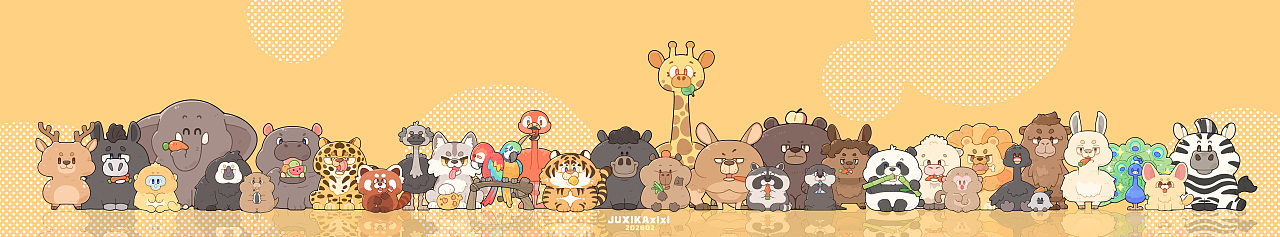 [森友奇缘]-动物Q版插画集（图ZNDAzMTM3MTc2） - 创作习作 - 站酷设计师菊西卡xixi原创素材 - 站酷ZCOOL