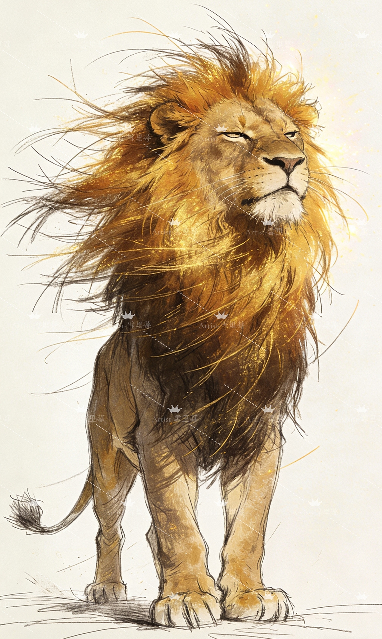 美女与野兽之当他恋爱后（插画渲染版）（图ZNDAzMTQ0NDY4） - AI作品 - 站酷设计师雪里莓工作室原创素材 - 站酷ZCOOL