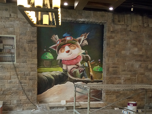 成都墙绘 游戏插画 游戏场景 游戏人物 壁画 网吧墙绘