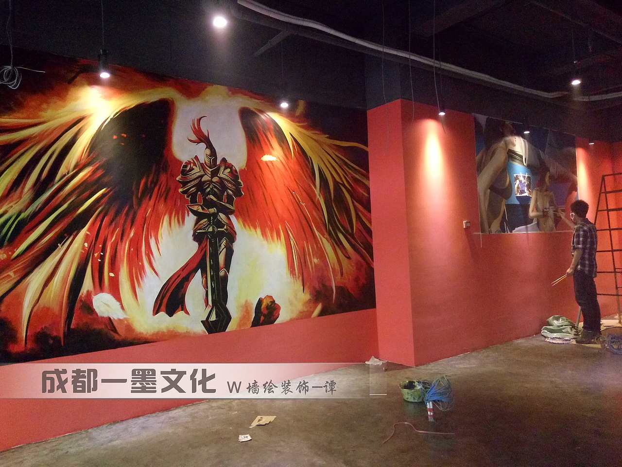 成都墙绘 游戏插画 游戏场景 游戏人物 网吧墙绘（图ZNDAzMTUxMzI0） - 绘画 - 站酷设计师成都一墨文化创意原创素材 - 站酷ZCOOL