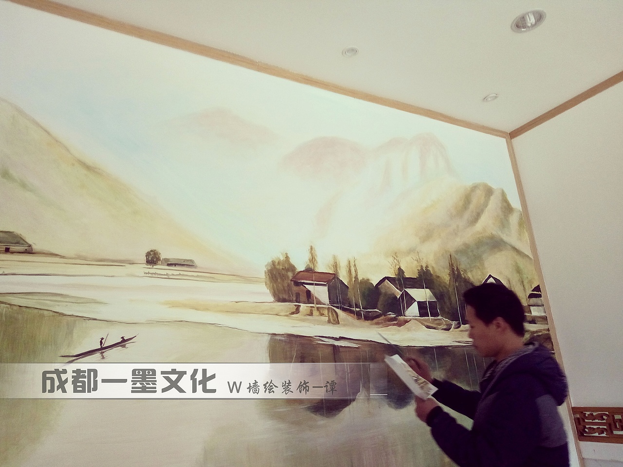 四川墙绘，新中式墙绘，墙绘国画，国画山水（图ZNDAzMTczNDAw） - 绘画 - 站酷设计师成都墙绘壁画原创素材 - 站酷ZCOOL