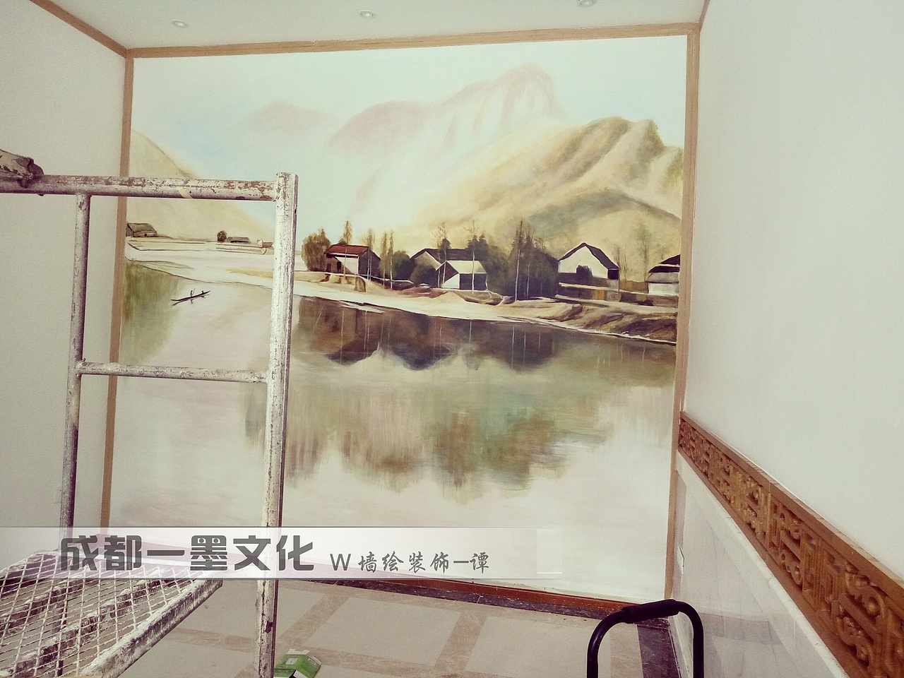 四川墙绘，新中式墙绘，墙绘国画，国画山水（图ZNDAzMTczMzcy） - 绘画 - 站酷设计师成都墙绘壁画原创素材 - 站酷ZCOOL