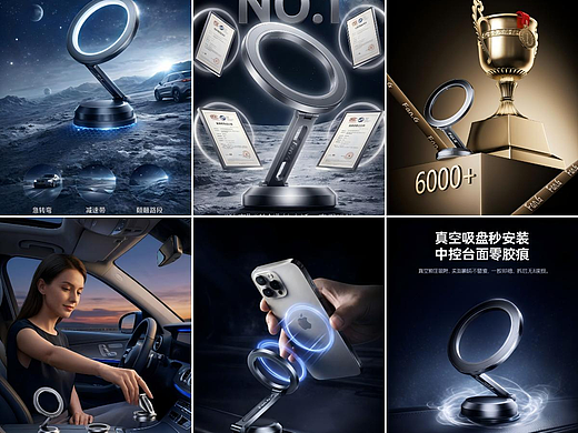 要相信自信的自己！—磁吸支架产品渲染.