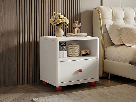  钢制床头柜  建模渲染+AI