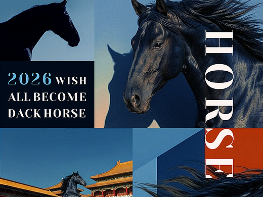 【星象马年】黑马踏云视觉海报