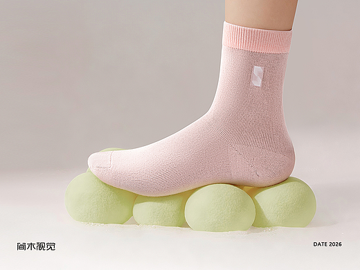 袜子电商创意拍摄丨简木视觉 女袜产品静物 商业摄影