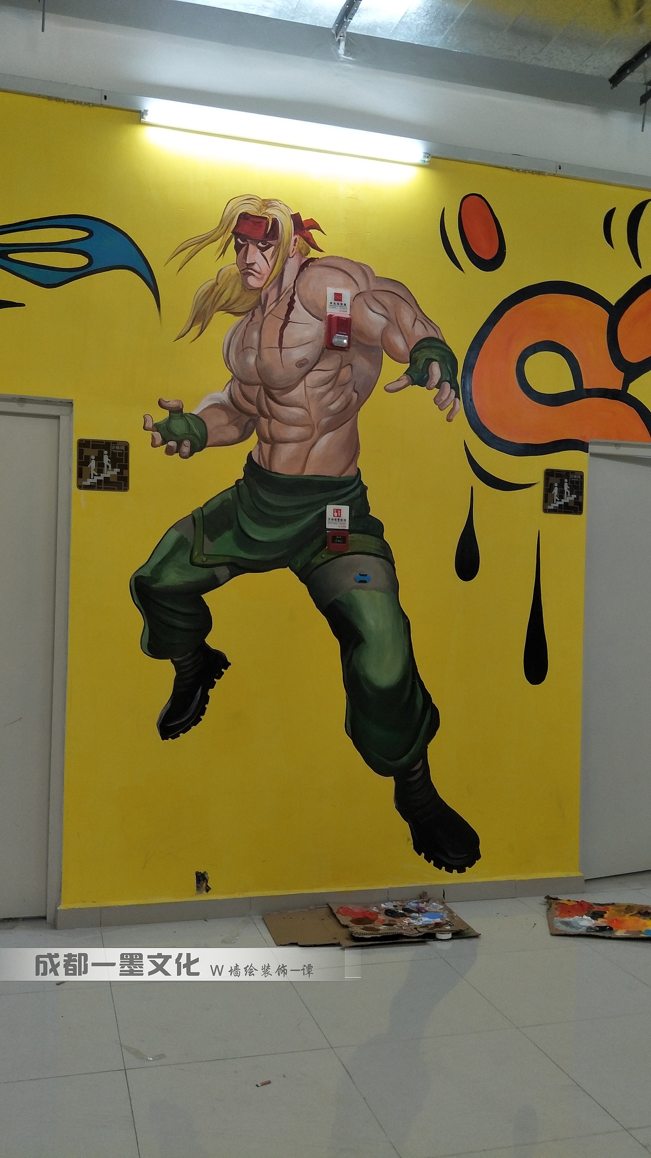 电玩城墙绘 游戏插画 游戏人物 成都墙绘 写实画（图ZNDAzMjAyNDQ0） - 绘画 - 站酷设计师新农村壁画原创素材 - 站酷ZCOOL