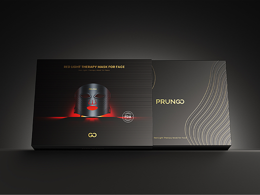 2025PRUNGO渲染作品-红光理疗仪&面罩&包装渲染设计