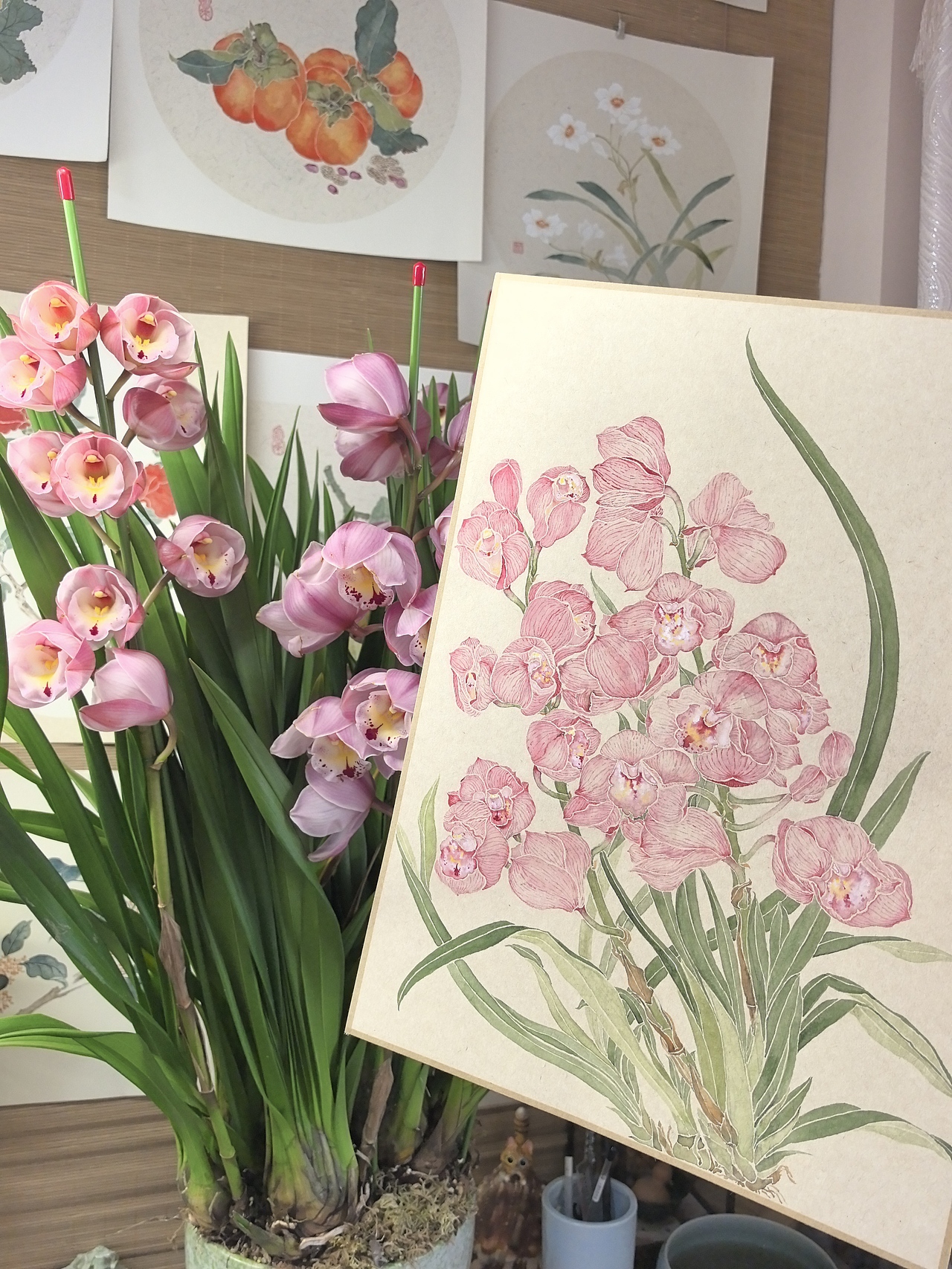 《大花慧兰·福娘·没骨》（图ZNDAzMjAzNzM2） - 绘画 - 站酷设计师玄乙子原创素材 - 站酷ZCOOL