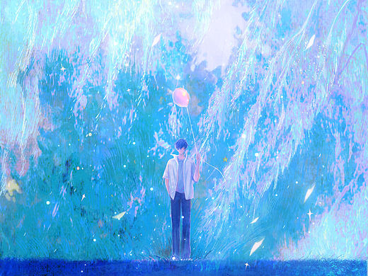 “风中，藏着少年未说出的心事”