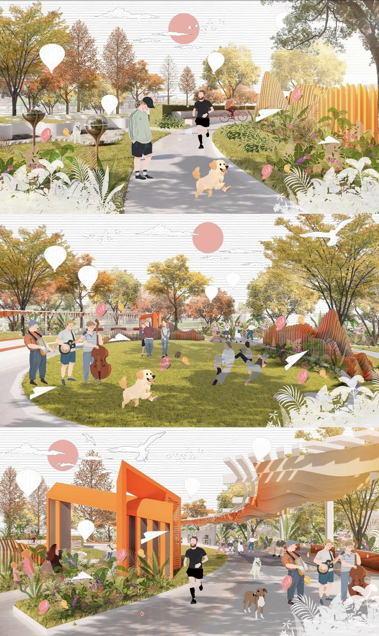 拼贴风效果图/插画风效果图制作/作品集/环艺（图ZNDAzMjA2MDEy） - 景观设计 - 站酷设计师韋环艺设计可接原创素材 - 站酷ZCOOL