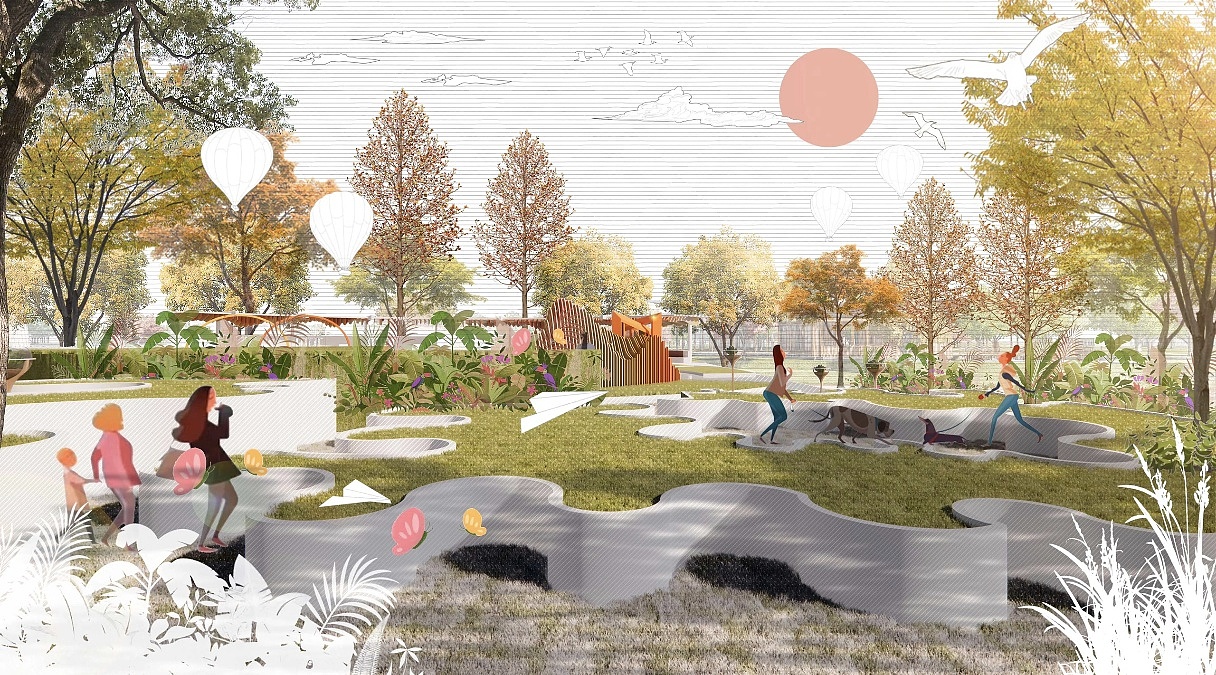 拼贴风效果图/插画风效果图制作/作品集/环艺（图ZNDAzMjA2MDIw） - 景观设计 - 站酷设计师韋环艺设计可接原创素材 - 站酷ZCOOL