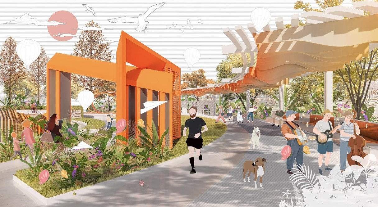 拼贴风效果图/插画风效果图制作/作品集/环艺（图ZNDAzMjA2MDQw） - 景观设计 - 站酷设计师韋环艺设计可接原创素材 - 站酷ZCOOL