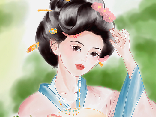 梦回盛唐执花待春