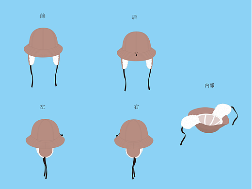 帽子线稿图