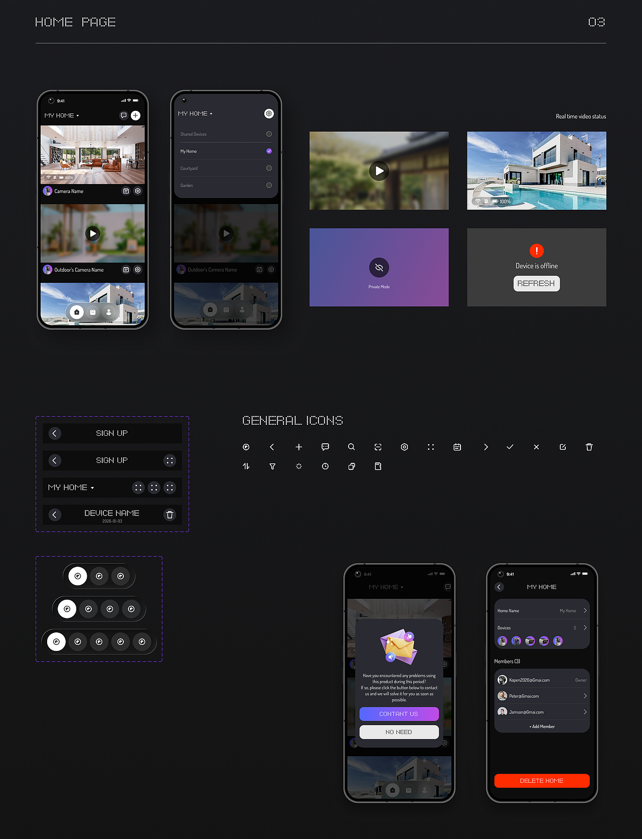 Security Camera UI kit（图ZNDAzMjIwNjc2） - APP界面 - 站酷设计师kopenLi原创素材 - 站酷ZCOOL
