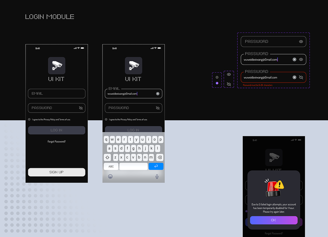 Security Camera UI kit（图ZNDAzMjIwNjgw） - APP界面 - 站酷设计师kopenLi原创素材 - 站酷ZCOOL
