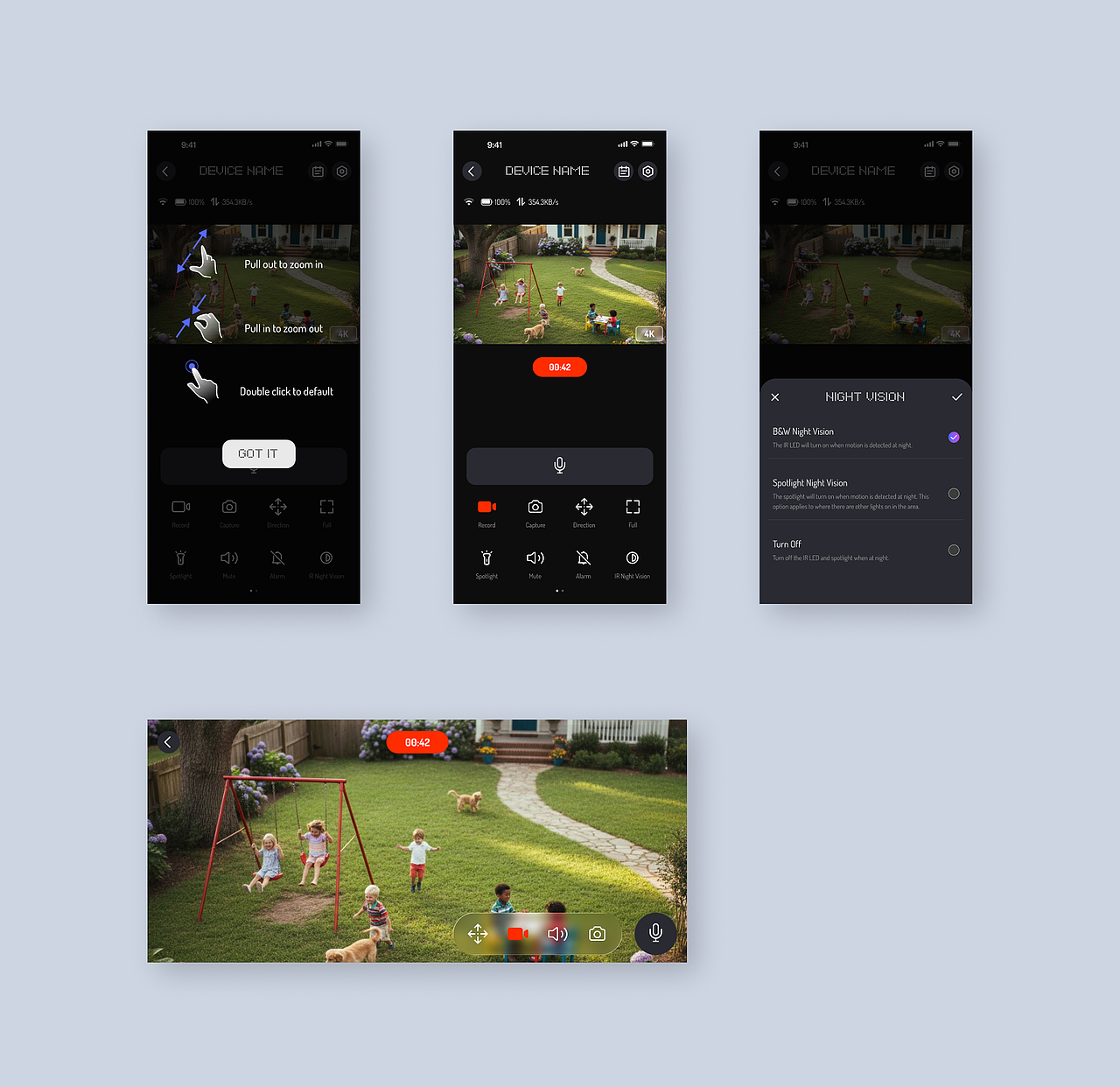 Security Camera UI kit（图ZNDAzMjIwNzg0） - APP界面 - 站酷设计师kopenLi原创素材 - 站酷ZCOOL