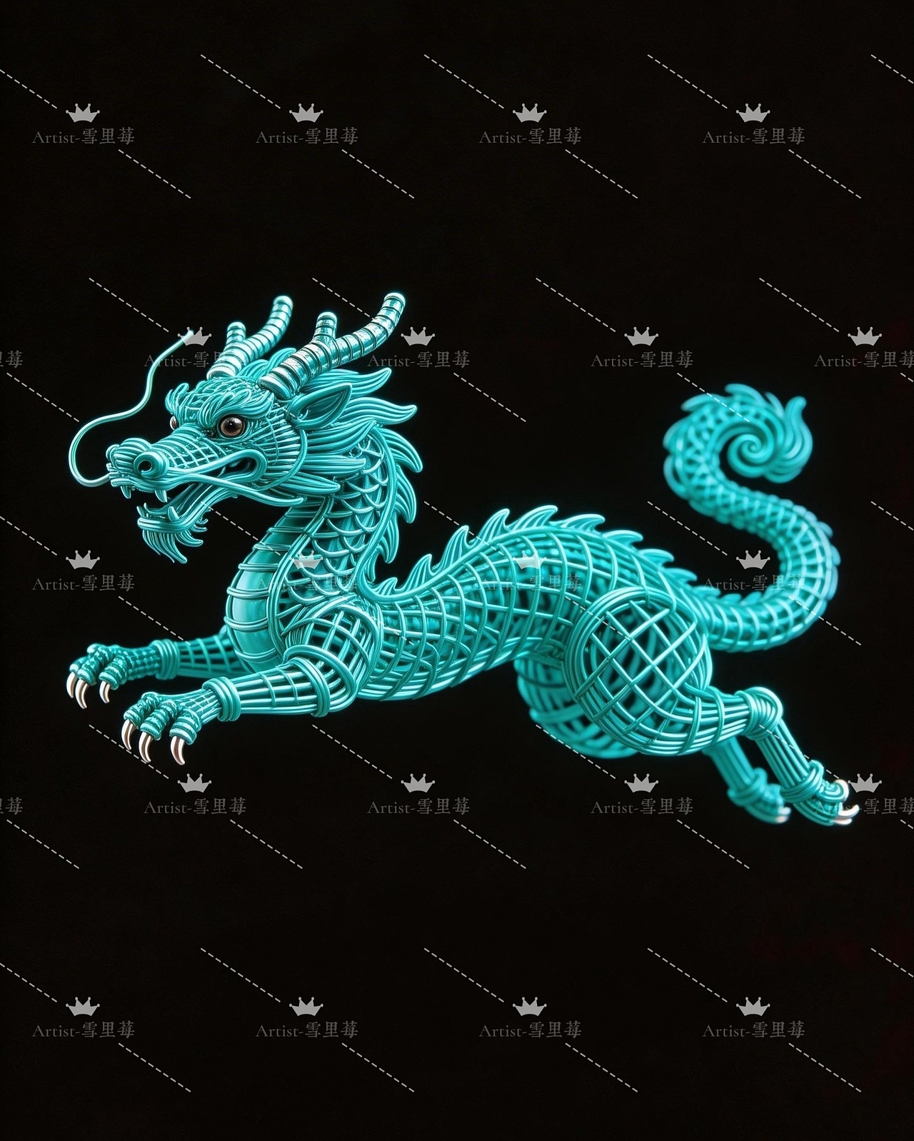 非遗铜丝/铝编：十二生肖与花神系列—2026作品集（图ZNDAzMjIxMzMy） - AI作品 - 站酷设计师雪里莓工作室原创素材 - 站酷ZCOOL
