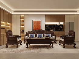 新中式---白龙马效果图