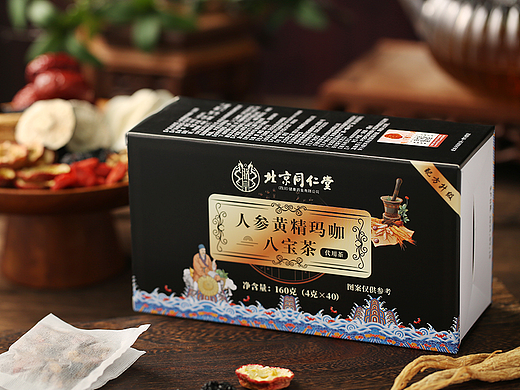 茶饮摄影 | 人参黄精玛卡八宝茶