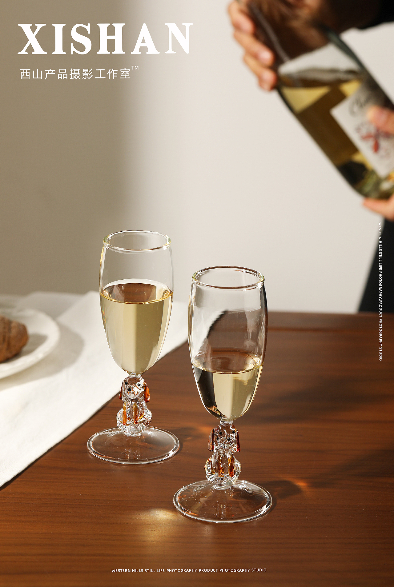 小狗香槟杯丨创意电商玻璃酒杯图片拍摄（图ZNDAzMjM1MTky） - 产品摄影 - 站酷设计师摄影师西山原创素材 - 站酷ZCOOL