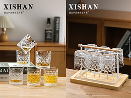 钻石威士忌杯丨电商玻璃酒杯图片拍摄