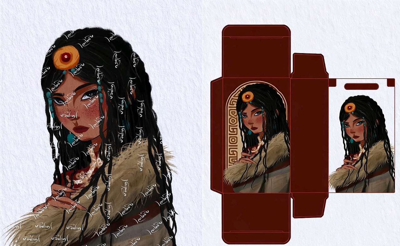 高原回响：藏地女性图鉴系列文案让豆包让我的画（图ZNDAzMjQzODMy） - 商业插画 - 站酷设计师Z272264482原创素材 - 站酷ZCOOL