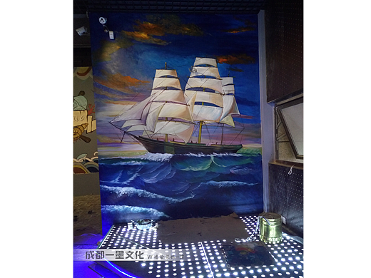 成都墙绘 写实3d画 3D墙绘 3D画 风景墙绘 风景壁画