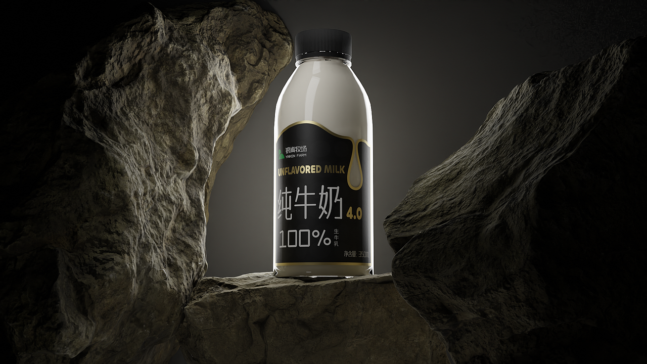 银肯牧场·纯牛奶&脱脂牛奶｜Package Design（图ZNDAzMjY2MDUy） - Packaging - 站酷设计师林蛙视觉原创素材 - 站酷ZCOOL