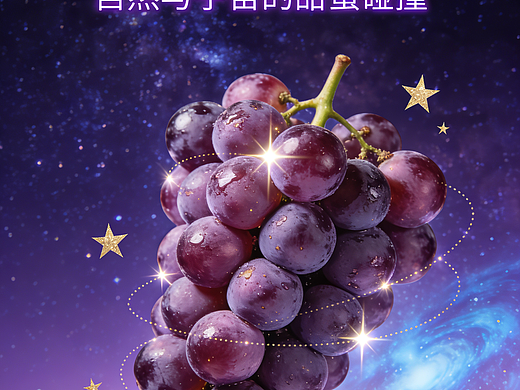 星空葡萄海报