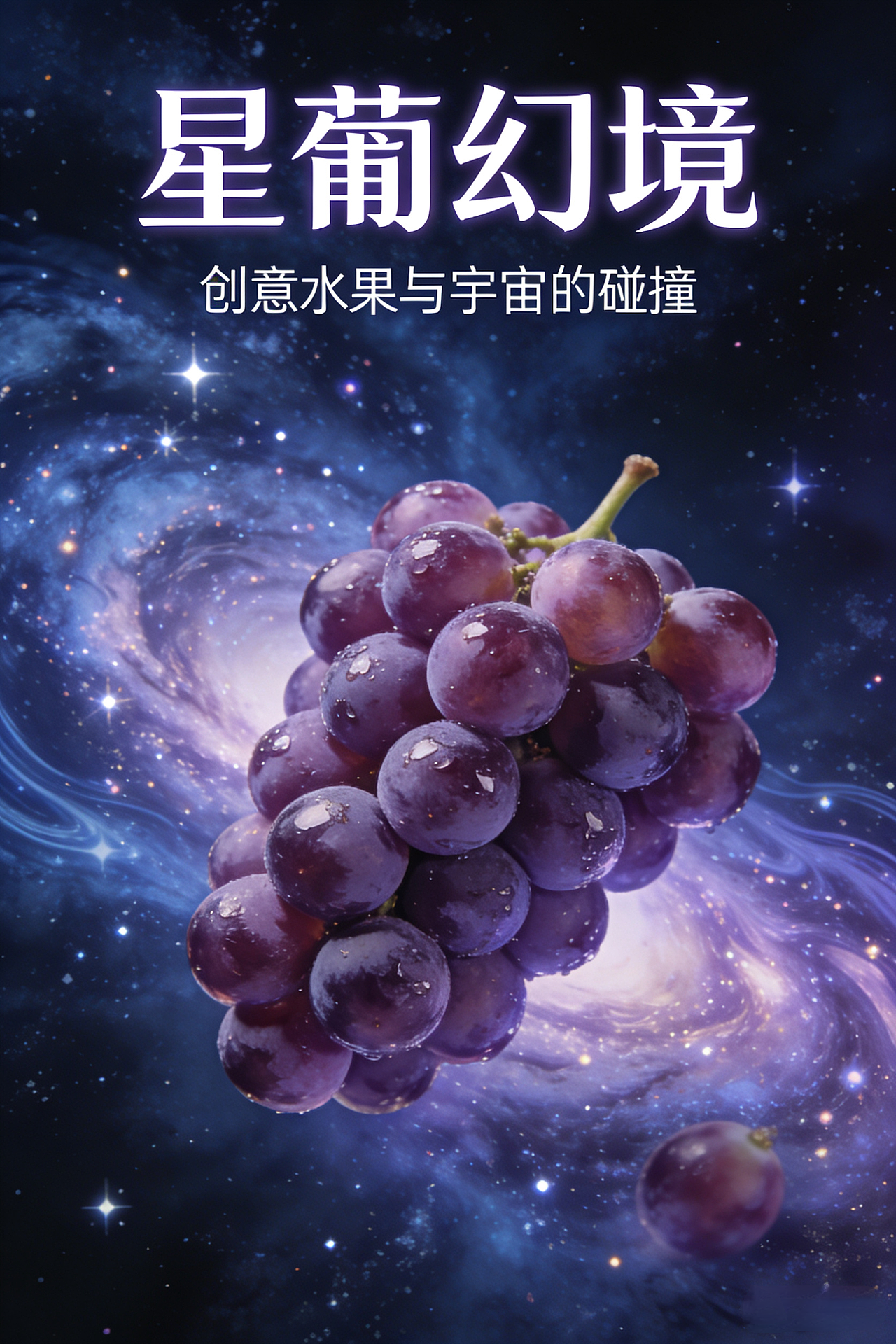 星空葡萄海报（图ZNDAzMjcxNTE2） - 海报 - 站酷设计师Z578093021原创素材 - 站酷ZCOOL