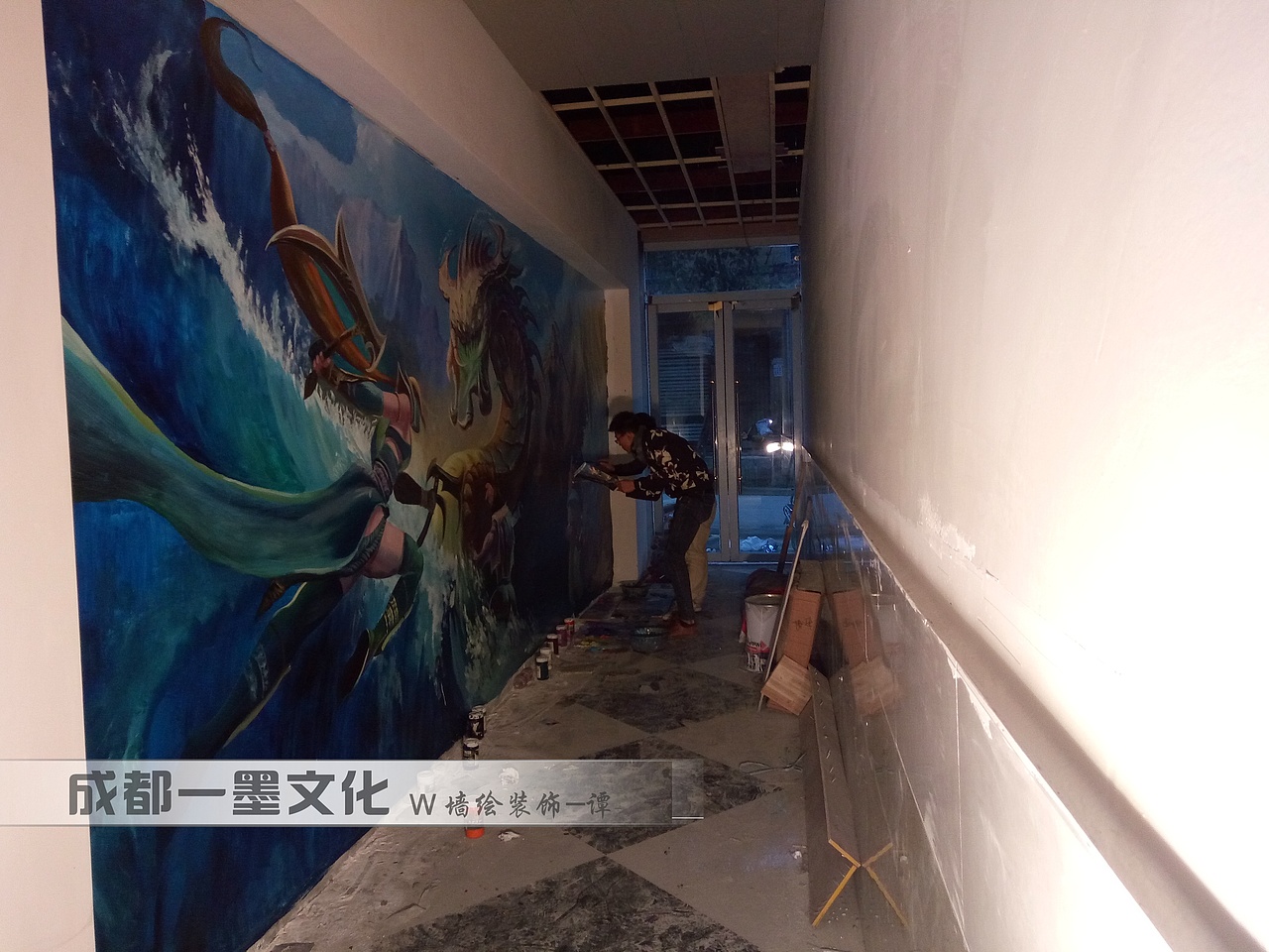 成都壁画 餐饮店墙绘 成都墙绘 社区文化墙 社区墙绘（图ZNDAzMjc4ODQ4） - 绘画 - 站酷设计师成都一墨文化创意原创素材 - 站酷ZCOOL