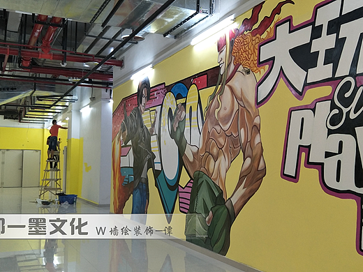 电玩城墙绘 游戏插画 游戏人物 成都墙绘 四川墙绘