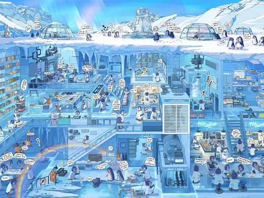 《企鹅能源署》我的原创大场景插画诞生记