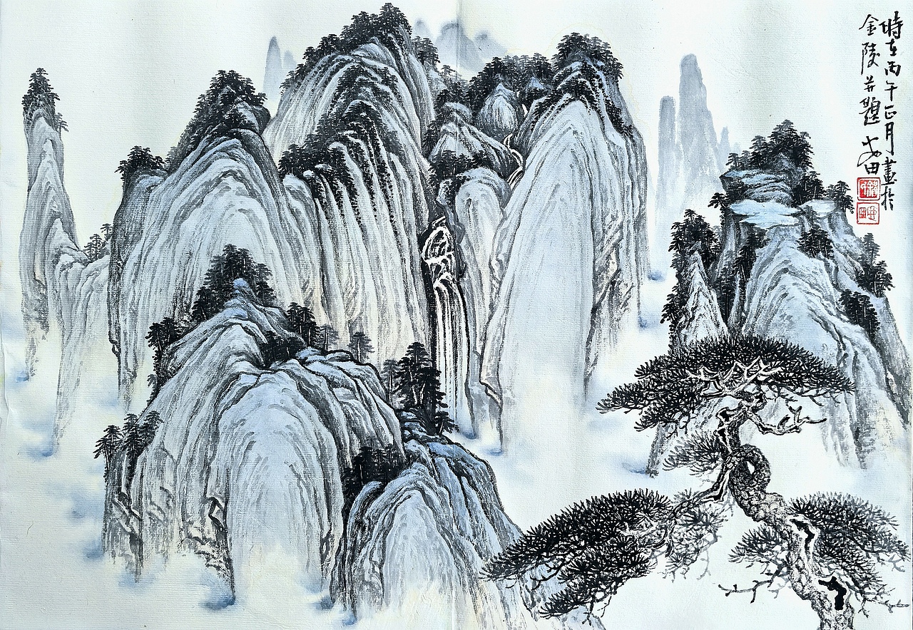 松壑飞瀑（图ZNDAzMjg4NTMy） - 绘画 - 站酷设计师安田原创素材 - 站酷ZCOOL