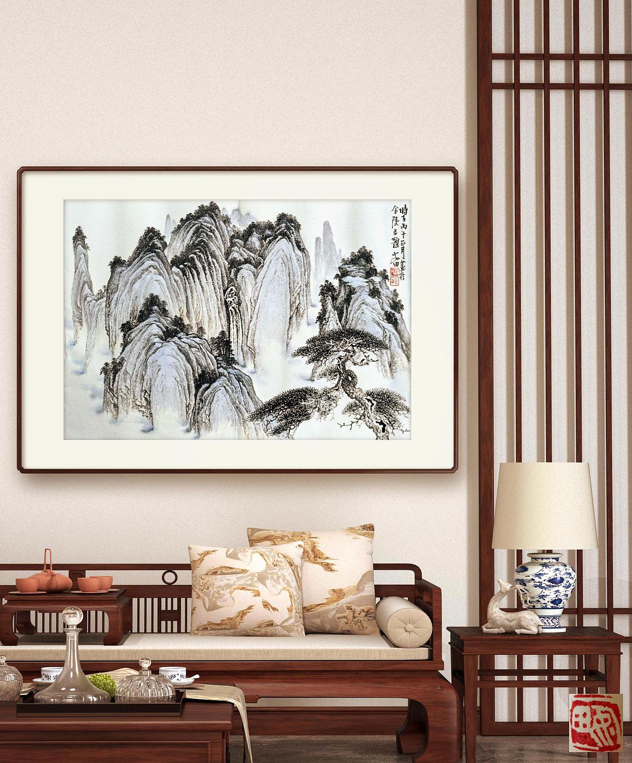 松壑飞瀑（图ZNDAzMjg4NTY0） - 绘画 - 站酷设计师安田原创素材 - 站酷ZCOOL