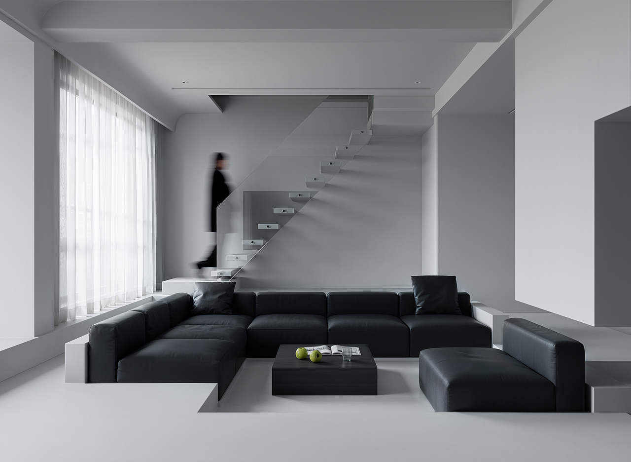 黑白极简（图ZNDAzMjk3MjQ0） - 家装设计 - 站酷设计师笑笑表现原创素材 - 站酷ZCOOL