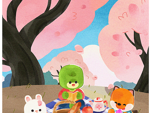春季野炊|儿童插画