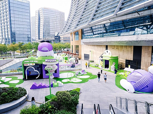 上海西岸凤巢商场美陈设计凭什么吸客又留客？肆墨设计
