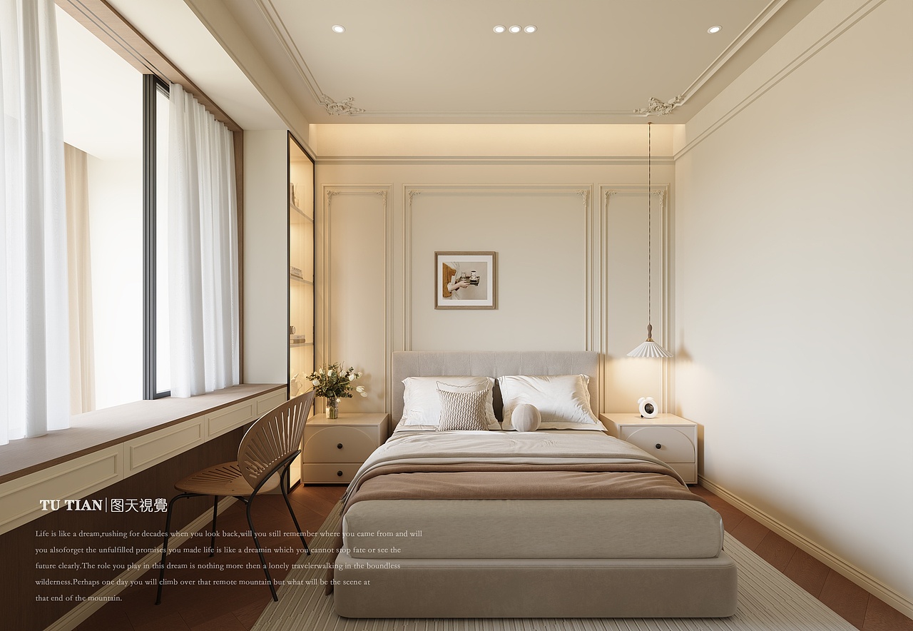 法式浪漫奶油|被光温柔包围的家（图ZNDAzMzI3NDMy） - 家装设计 - 站酷设计师图天设计suki原创素材 - 站酷ZCOOL