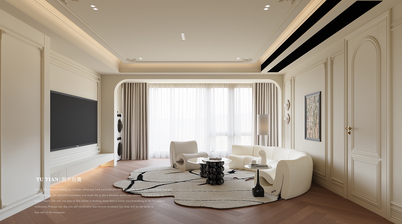 法式浪漫奶油|被光温柔包围的家（图ZNDAzMzI3NDEy） - 家装设计 - 站酷设计师图天设计suki原创素材 - 站酷ZCOOL