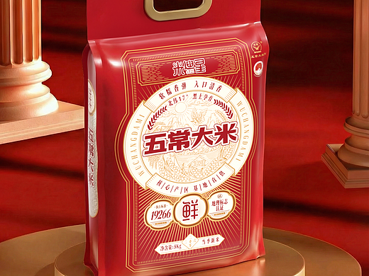 石开设计 | 高端大米包装 系列化产品 品质感高级感