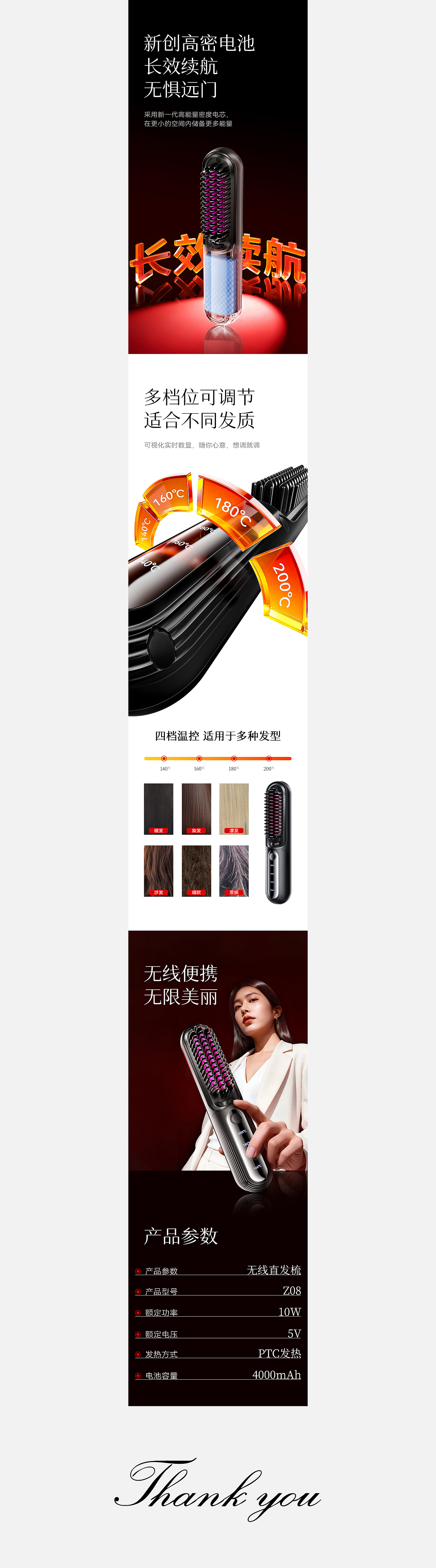 AIGC助力-速热直发梳详情视觉（图ZNDAzMzMwODc2） - 电商 - 站酷设计师吴糖气泡水1原创素材 - 站酷ZCOOL