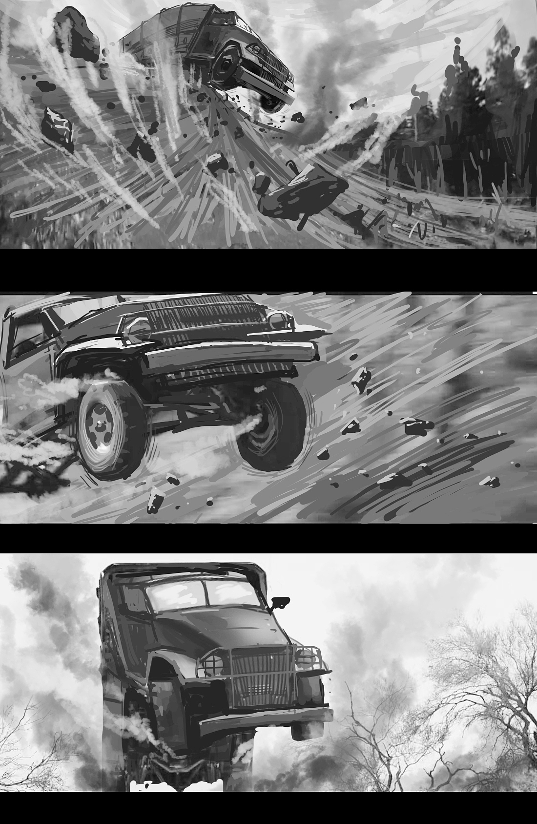 个人手绘影视分镜头作品 涵盖影视剧 游戏动画 广告（图ZNDAzMzMxMzY4） - 设定/分镜 - 站酷设计师影视美术师曲文强原创素材 - 站酷ZCOOL